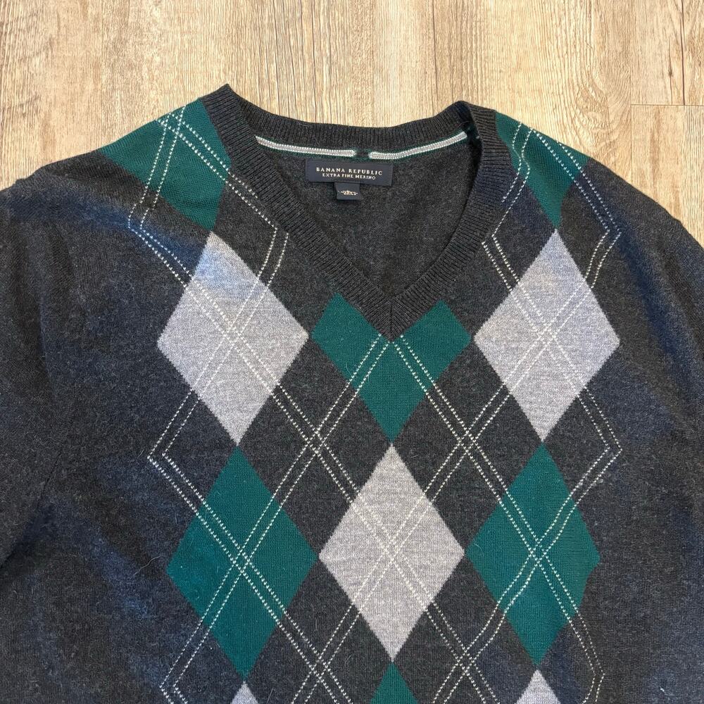 Banana Republic Extra Fine Merino Large pullover V Neck Sweater